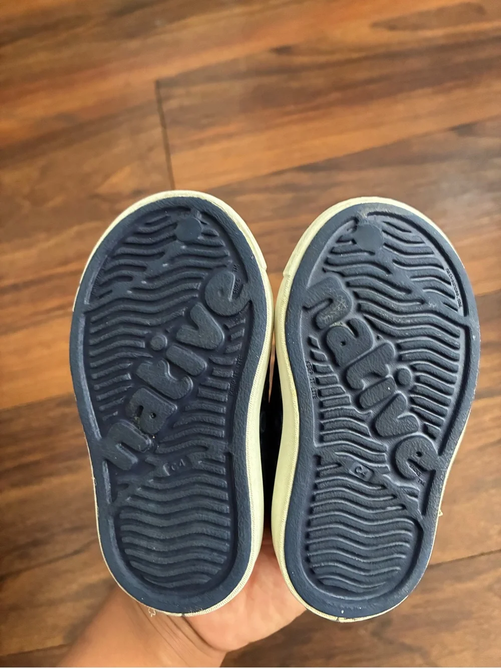 Native Kids Slip-On Water Shoes in Navy and White